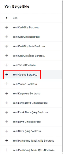 Ödeme Bordrosu