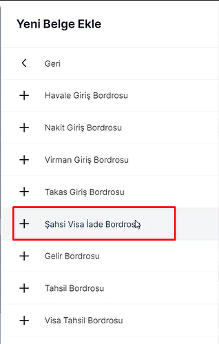 Şahsi Visa İade